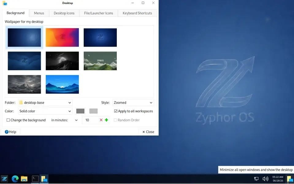 Zyphor OS screenshot 4