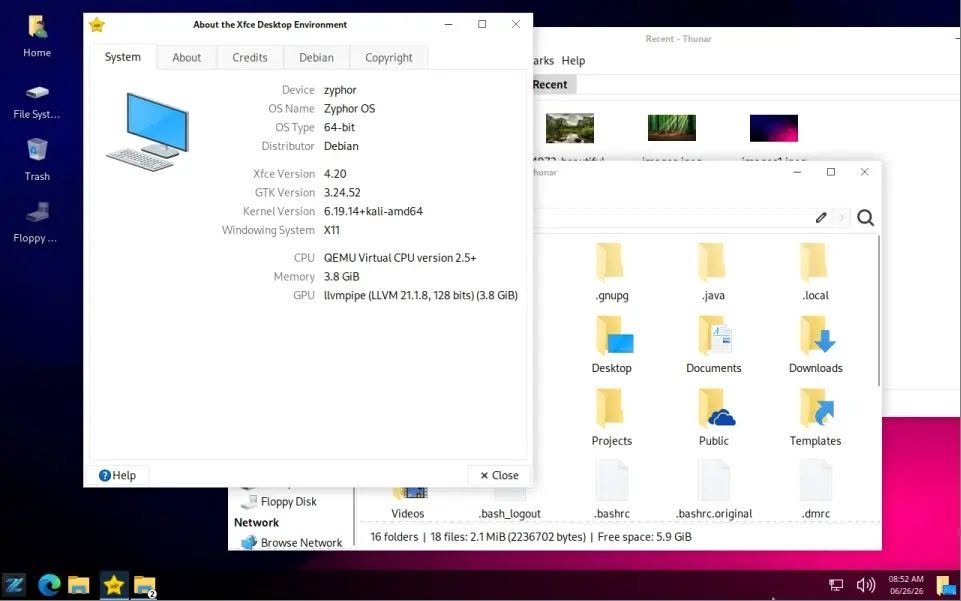 Zyphor OS screenshot 8